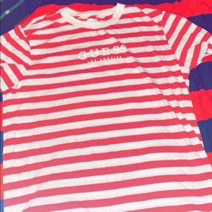 GUESS RETRO RED STRIPED SHIRT